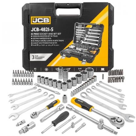 Набор инструментов 82 пр., 1/4", 1/2" ( 6гр.) JCB-4821-5 - 1