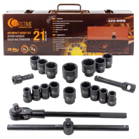 Набор инструментов ударных 21пр. 3/4" (6гр.) FT-6212-5MPB - 1