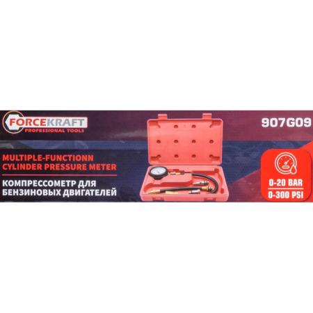 Компрессометр для бензиновых двигателей, набор в пластиковом кейсе FK-907G09 - 1
