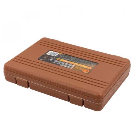 Индикатор компрессии бензинового двигателя Profi 8пр.(0-21Bar, М10, М12, М14, М18 + 2 жестких прижимных адаптера-переходника) , в кейсе FT-908G1 - 1