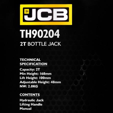Домкрат бутылочный 2т с клапаном JCB-TH90204 - 1