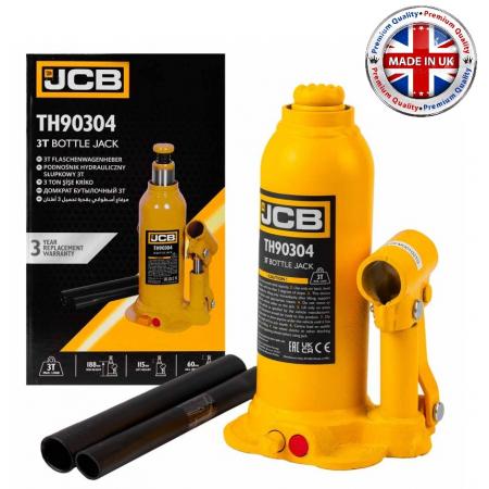 Домкрат бутылочный 3т с клапаном JCB-TH90304 - 1