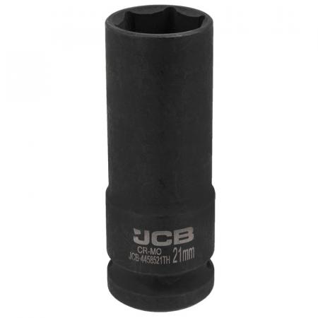 Головка ударная глубокая тонкостенная 1/2", 21мм (6гр.) JCB-4458521TH - 1