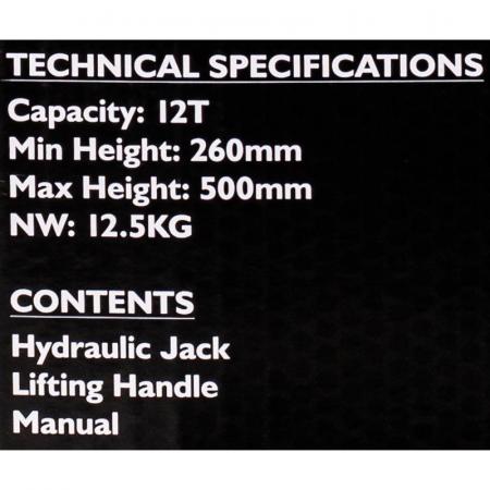 Домкрат пневмогидравлический, 12т JCB-TQ12007 - 1