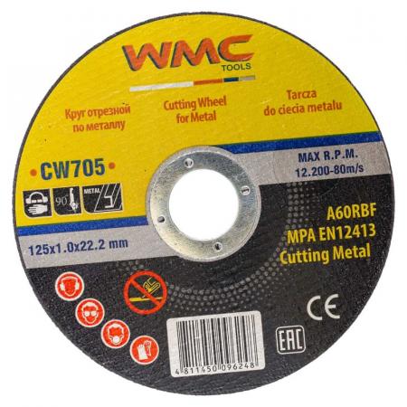 Круг отрезной 125x1.0x22.2мм-10шт WMC-CW705(10 шт к-т) - 1