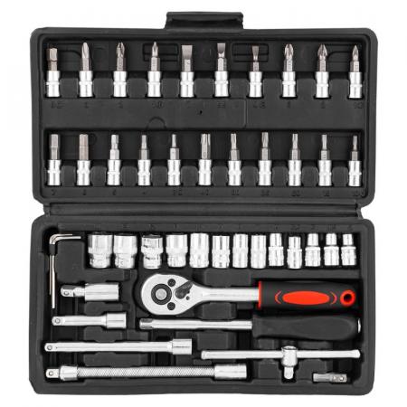 Набор инструмента 46пр. 1/4" (6-гран.)(4-14мм) WMC-2462-46 - 1
