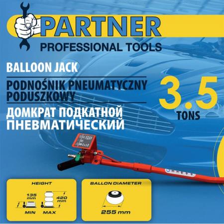 Домкрат подкатной пневматический 3.5т PA-YHQD-3WT-270A - 1