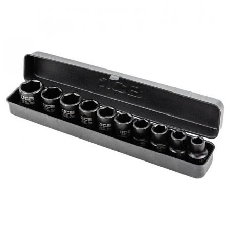 Набор головок ударных 10пр. 1/2" (6-гран) (10,12,13,14,16,17,19,21,22,24,мм), в металл. кейсе JCB-4109-5MPB - 1