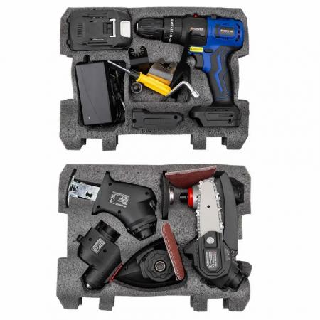 Инструмент многофункциональный аккумуляторный 8в1, 21В F-JCB-18MT-B TXM - 1