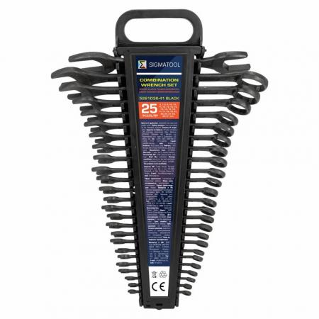 Набор ключей комбинированный 25пр. Sigmatool-5261D36-41 BLACK - 1