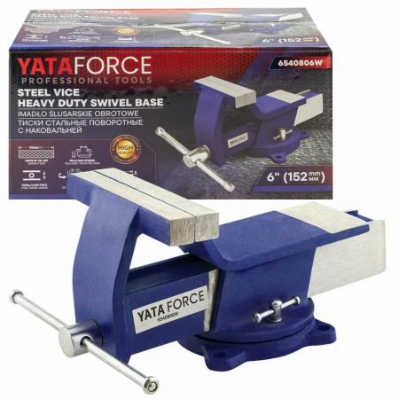 Тиски стальные поворотные с наковальней YF-6540806W - 1
