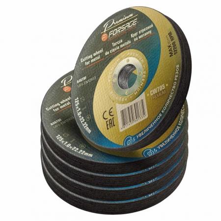 Круг отрезной по металлу 125x1x22,2мм(50шт к-т) F-CW705 PREMIUM[50шт к-т] - 1