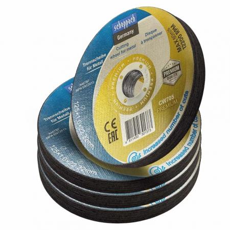 Круг отрезной по металлу 125x1x22,2мм(40шт к-т) Sch-CW705 PREMIUM[40шт к-т] - 1