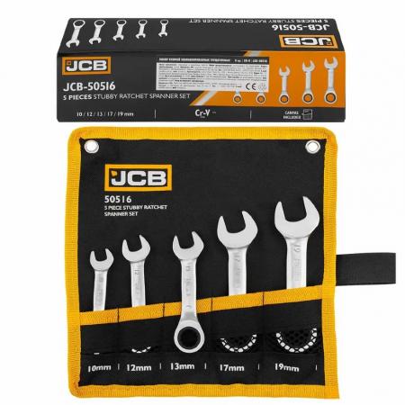 Ключи комбиннированные трещоточные, набор 5пр. JCB-50516 - 1