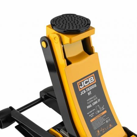 Домкрат подкатной гидравлический двухпоршневой 3т (h min 85мм, h max 430мм) JCB-T830018 HT - 1