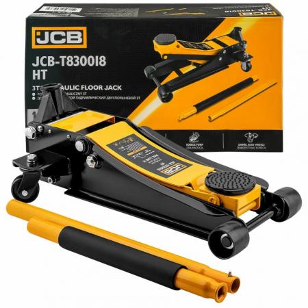 Домкрат подкатной гидравлический двухпоршневой 3т (h min 85мм, h max 430мм) JCB-T830018 HT - 1