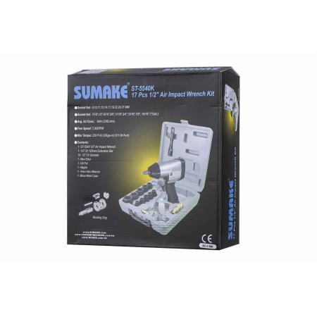 Пневмогайковерт ST-5540K  (1/2", 311Нм ) с набором головок в пластиковом кейсе - 1