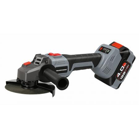 Аккумуляторная бесщеточная УШМ PROFIPOWER MKDGA-20V (20В,Li-ion-2шт, 4Ач, 125 мм, 0-9000 об/мин, З/У, в кейсе) E0080 - 1