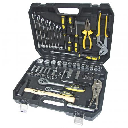 Набор инструмента ER-80072 1/4"&1/2"DR 6-гранный 72 предмета - 1