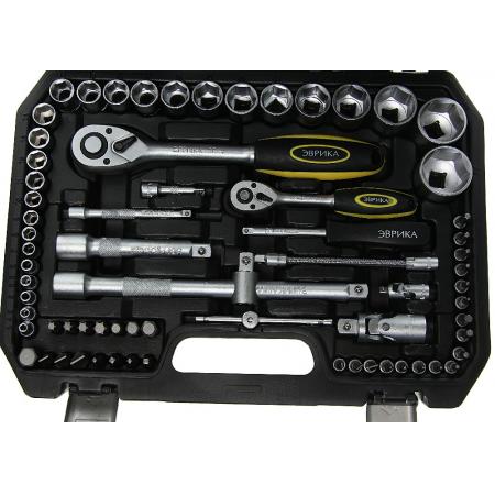 Набор инструмента ER-80082 1/4"&1/2"DR 6-гранный 82 предмета - 1