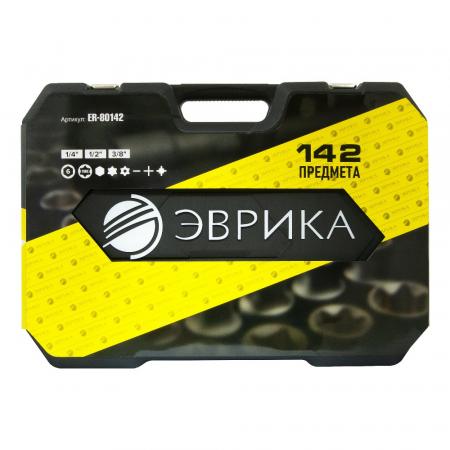 Набор инструмента ER-80142 1/4"&3/8"&1/2"DR 6-гранный 142 предмета - 1