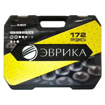 Набор инструмента ER-80172 1/4"&1/2"DR 6-гранный 172 предмета - 1