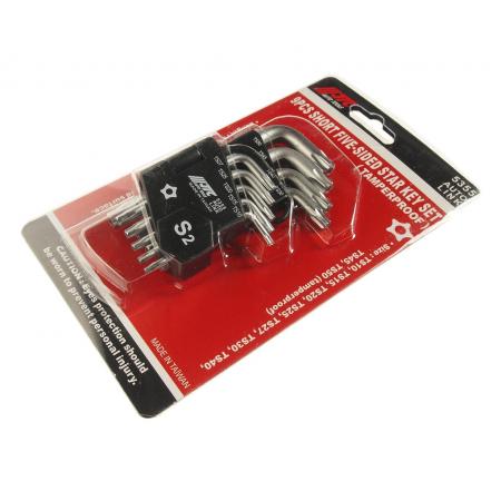 Набор ключей TORX пятилучевых Г-образных с отверстием ТS10-ТS50 9пр. JTC JTC-5355 - 1