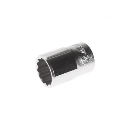 Головка торцевая 12-гранная 1/4" х 12мм, длина 25мм JTC /1/20/1000 JTC-22612 - 1