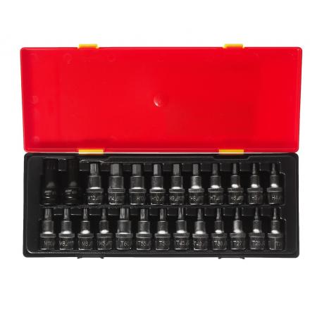 Набор головок торцевых с насадкой 1/2" (в кейсе) 25шт JTC /1 JTC-K4251 - 1