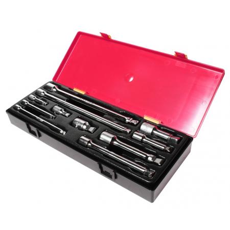 Набор удлинителей плавающих 1/4", 3/8", 1/2" (в кейсе) 11 предметов JTC /1 JTC-K1112 - 1