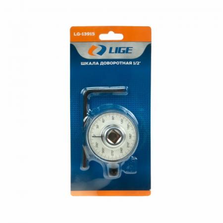 Шкала доворотная 1/2" (0-360°, цена деления 2°, L-образный стержень 52х100мм) LG-13915 LIGE - 1