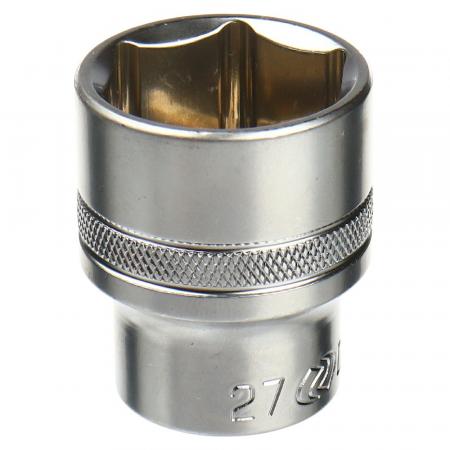 Головка торцевая 27мм 1/2" 6-гранная L-42мм LG-43127 LIGE - 1