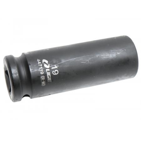 Головка торцевая 19мм 1/2" 6-гранная ударная глубокая L-78мм LG-447119 LIGE - 1