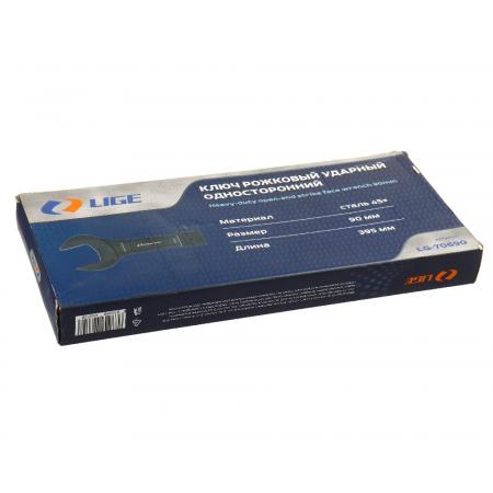 Ключ рожковый 90мм ударный односторонний (L-395мм) LG-70690 LIGE - 1