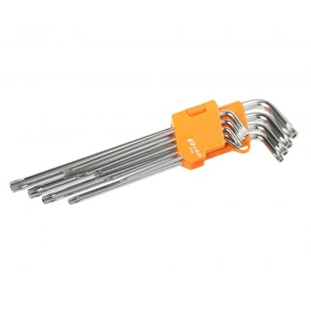 Набор ключей TORX Г-образных длинных 9пр. (T10H,T15H,T20H,T25H,T27H,T30H,T40H,T45H,T50H) в пластиковом держателе LG-7703 LIGE - 1