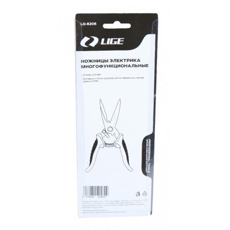 Ножницы электрика многофункциональные L-200мм LG-8208 LIGE - 1
