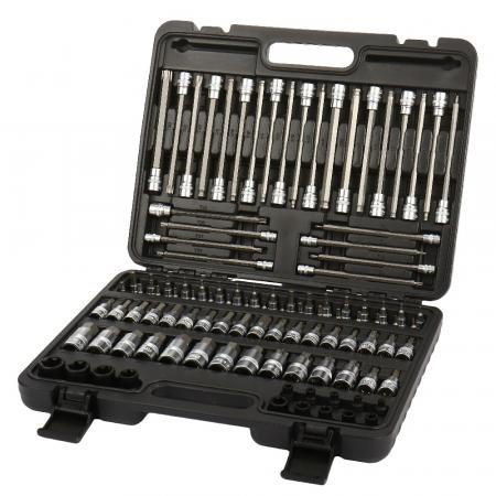 Набор торцевых головок-бит 1/2"&1/4"&3/8" 107пр., в кейсе LG-S1007 LIGE - 1