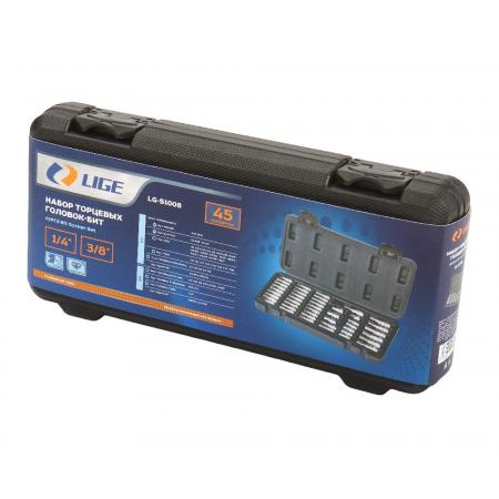 Набор торцевых головок-бит 1/4" 45пр., в кейсе LG-S1008 LIGE - 1
