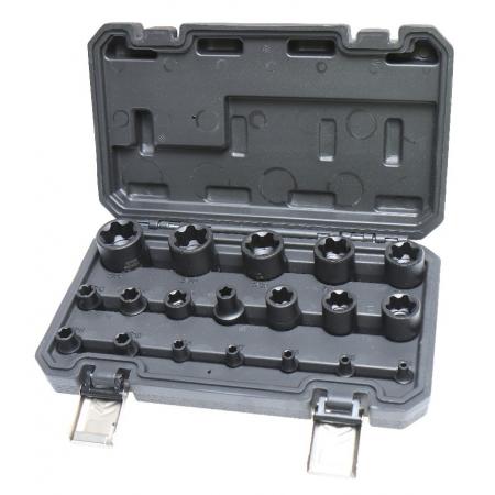 Набор головок торцевых ударных 1/4"&3/8"&1/2 ", TORX PLUS, (1/4 “: EP4,EP5,EP6,EP7,EP8; 3/8”: EP10,EP11,EP12,EP14,EP16; 1/2": EP18,EP20,EP22,EP24,EP26 LG-S1022 - 1