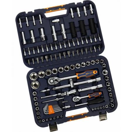 Набор торцевых головок 1/2"&1/4" 6-гранный 112пр., в кейсе LG-S1112 LIGE - 1