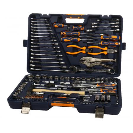Набор инструмента 1/2"&1/4"&3/8" 6-гранный 144пр., в кейсе LG-S1144 LIGE - 1