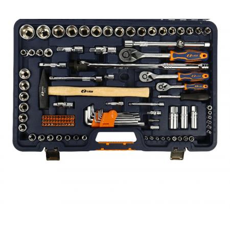 Набор инструмента 1/2"&1/4"&3/8" 6-гранный 144пр., в кейсе LG-S1144 LIGE - 1