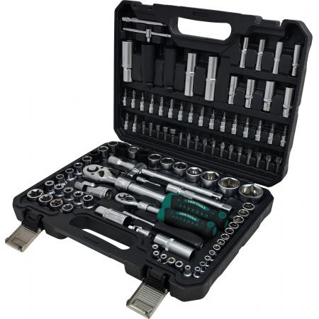 Набор инструмента с телеск. трещотками 108 предм. "LION TOOLS" 6гран. 1/4, 1/2" LNB-108PROF-T - 1