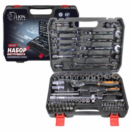 Набор инструмента  82 предм. "LION TOOLS" 6гран. 1/4, 1/2"DR, LNB-82 - 1