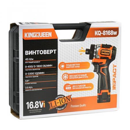Винтоверт, 16.8В, 45 Н/м, KINGQUEEN KQ-8168W (БЕЗ НДС) - 1