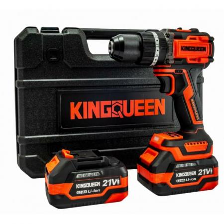 Шуруповерт KINGQUEEN 21В, 110 Нм, бесщеточный, ударный, патрон 13мм, KQ-G21-110D (БЕЗ НДС) - 1