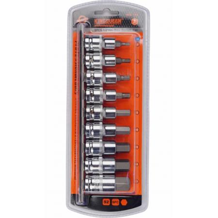 Набор шестигранных бит 1/2 (HEX) 9 предметов KINGQUEEN WIB-10A (БЕЗ НДС) - 1