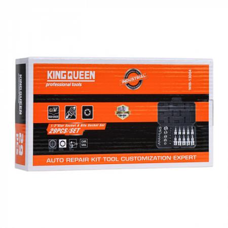 Набор головок Torx 3/8"DR KINGQUEEN 29 пред, WIB-13002 - 1