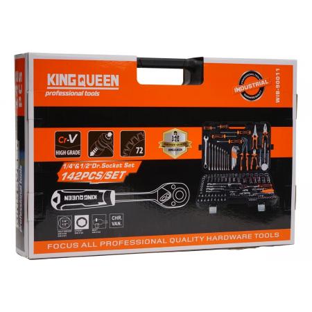Набор инструментов KINGQUEEN 142 пред, 72 зуба WIB-90011 - 1
