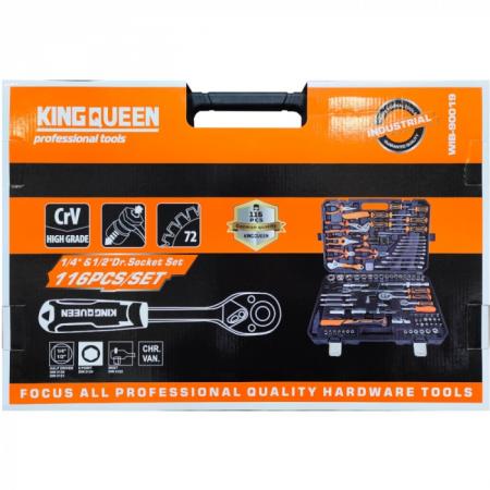 Набор инструментов KINGQUEEN 116 пред, 72 зуба, WIB-90019 - 1